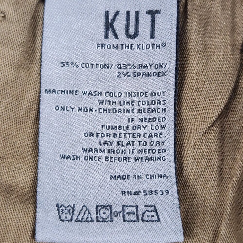 Kut From The Kloth Jeans Women 14 Brown High Rise Meg Wide Leg (36x30) NWT - Picture 13 of 14